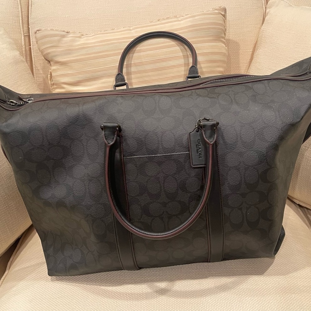 Coach Black and Brown Duffel Bag